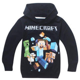Fashionable Long Sleeve Cartoon Pattern Print Hoodie For Boy - Black 150