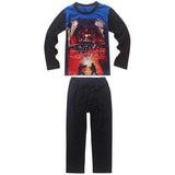 Stylish Star Wars Print Long Sleeve T-Shirt + Pants Boy's Homewear - Black 110