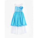 Spliced Sleeveless Sequin Embellished Princess Dress - Blue 120
