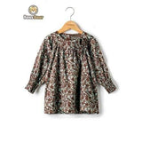Stylish Long Sleeve Full Print Loose Fitting Dress - Child-2