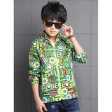 Sportive Hooded Balls Printed Jacket - Green 120