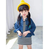 Embroidered Single-Breasted Denim Jacket - Denim Blue 110