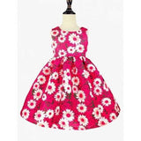 Floral Print A-Line Mini Dress - Rose Red 130