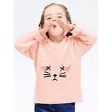 Crew Neck Animal Pattern Sweater - Pink 100