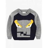 Kids Cartoon Sweater - Gray 140