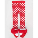 Color Block Stockings Flounced Tights Leggings - Red 120