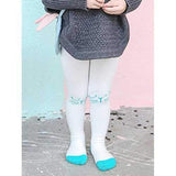 Color Block Kitty Tights - White 100