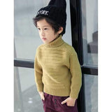 Boys Roll Neck Pullover Sweater - Ginger 110
