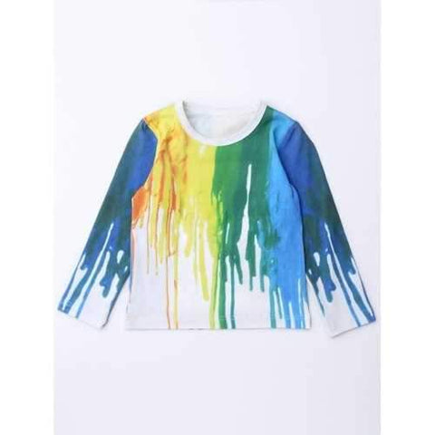Hand-Painted Long Sleeve Tee - 140