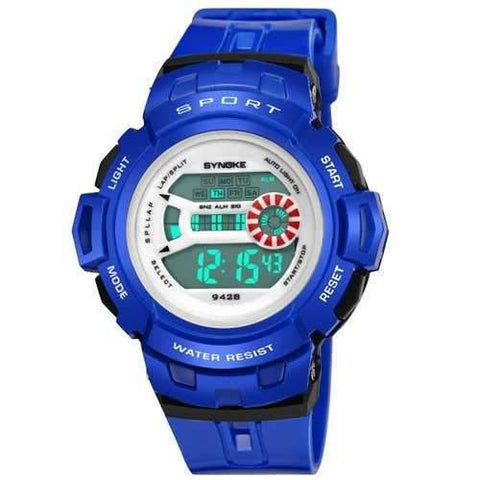 SYNOKE 9428 Multi-functional Digital Watch for Teenagers Outdoor Sports - Blue