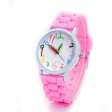 Fashion Silicone Pencil Pointer Children Watch - Pink