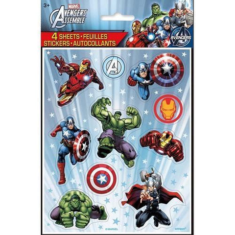 Marvel's Avengers Color Sticker Sheets [ 4 Per Package]