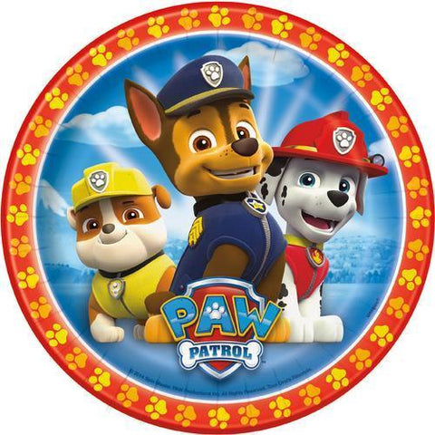 Paw Patrol Plates [7 Inches - 8 Per Pack]