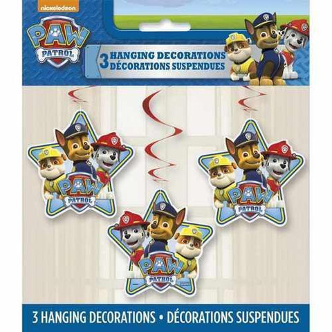 Paw Patrol Hanging Decorations [3 per Pack]