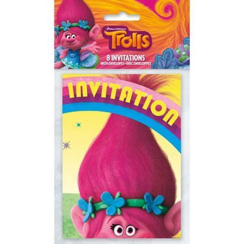 Trolls Party Invitations [8 per Pack]