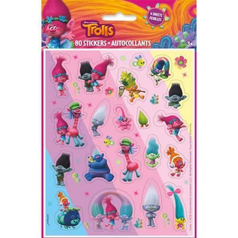 Trolls Sticker Sheets [4 per Pack]