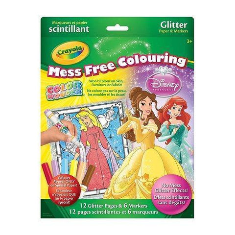 Crayola Color Wonder Glitter Paper Disney Princess