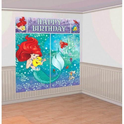 Ariel Party Scene Setters Wall Decorating Kit