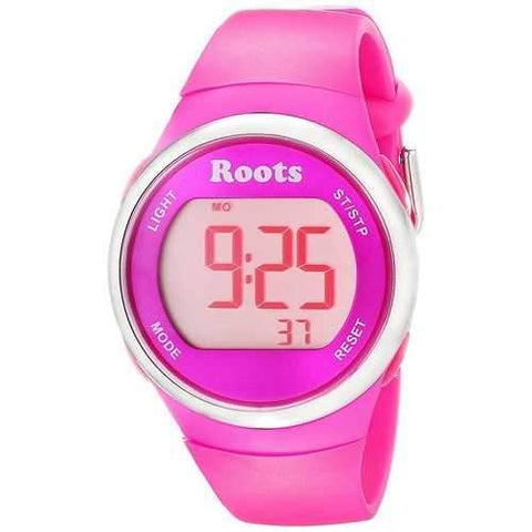 Roots Cayley Womens Resin Strap Digital Chronograph Watch Backlight Alarm Pink