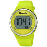 Roots Cayley Womens Resin Strap Digital Chronograph Watch Backlight Alarm Yellow