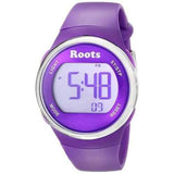 Roots Cayley Womens Resin Strap Digital Chronograph Watch Backlight Alarm Purple