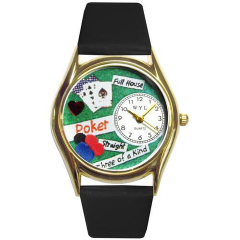 Poker Watch Small Gold Style