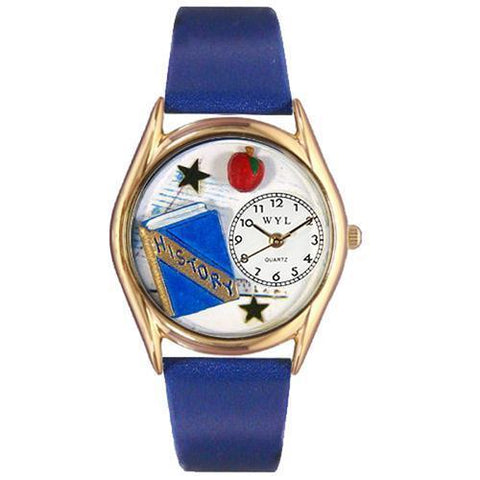 History Teacher Watch Small Gold Style