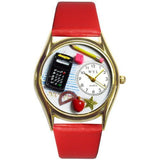 Math Teacher Watch Small Gold Style