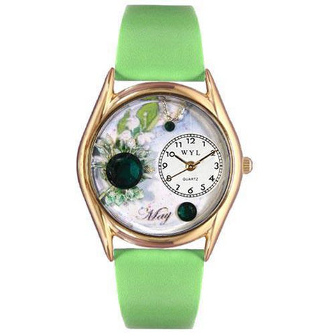 Birthstone Jewelry: May Birthstone Watch Small Gold Style