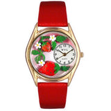 Strawberries Watch Small Gold Style