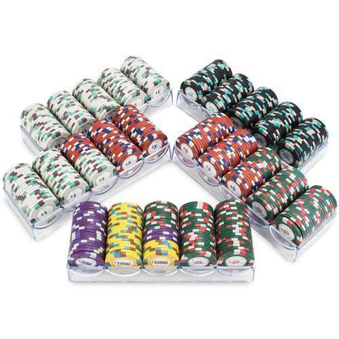 500ct Poker Knights Chip Set in Claysmith Aluminum Case