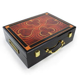 500ct Claysmith Poker Knights Chip Set in Hi-Gloss Wood Case