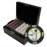 500Ct Claysmith Gaming "Desert Heat" Chip Set in Mahogany