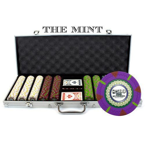 500Ct Claysmith Gaming 'The Mint' Chip Set in Aluminum