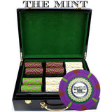 500Ct Claysmith Gaming 'The Mint' Chip Set in Black Mahogany