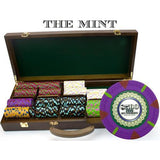 500Ct Claysmith Gaming 'The Mint' Chip Set in Walnut