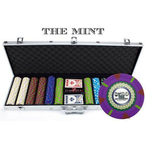 600Ct Claysmith Gaming 'The Mint' Chip Set in Aluminum