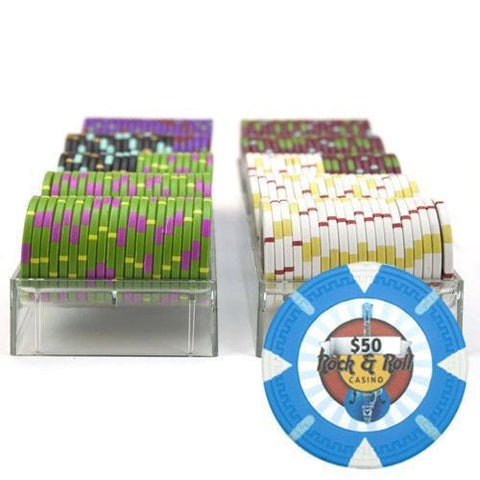 200Ct Claysmith Gaming 'Rock & Roll' Chip Set in Acrylic