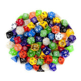 100+ Pack of Random Polyhedral Dice w/ Free Pouch