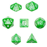 7 Die Polyhedral Dice Set in Velvet Pouch - Imperial Gem