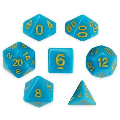 Set of 7 Polyhedral Dice, Skystone