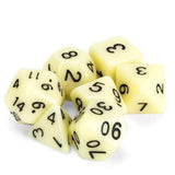 Set of 7 Polyhedral Dice, Goblin Teeth