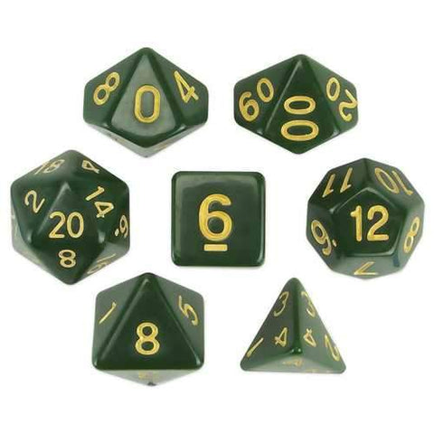 Set of 7 Polyhedral Dice, Blighted Grove