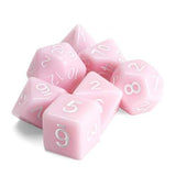 Set of 7 Polyhedral Dice, Cherry Blossom