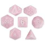 Set of 7 Polyhedral Dice, Cherry Blossom