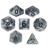 Set of 7 Polyhedral Dice, Quicksilver