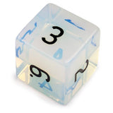 Set of 7 Handmade Stone Polyhedral Dice, Opalite