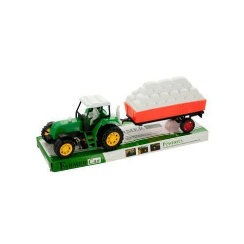 Friction Farm Tractor Truck & Trailer Set ( Case of 12 )