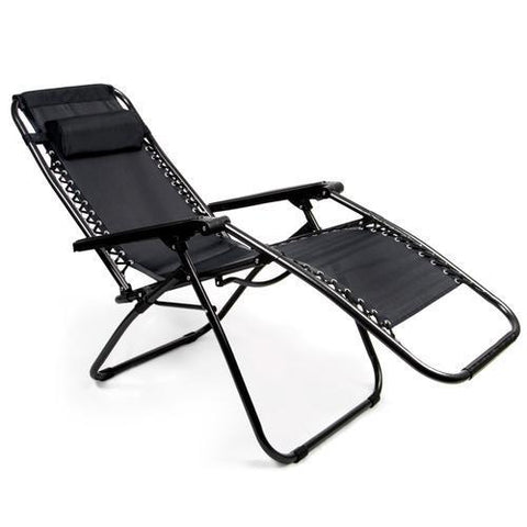 Zero Gravity Folding Lounge Chair, Black