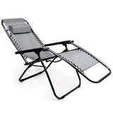 Zero Gravity Folding Lounge Chair, Gray